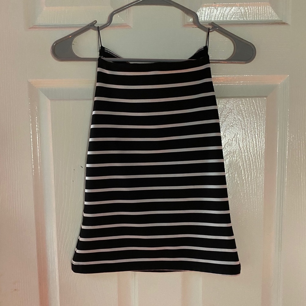 EXPRESS Black & White Stripped Shirt